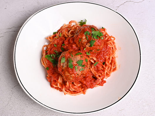 picture of spaghetti and meatballs