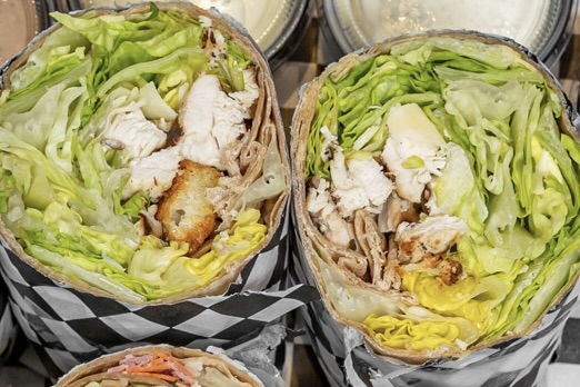 chicken caesar salad wrap