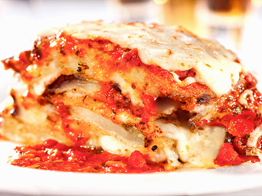 picture of eggplant parm portion