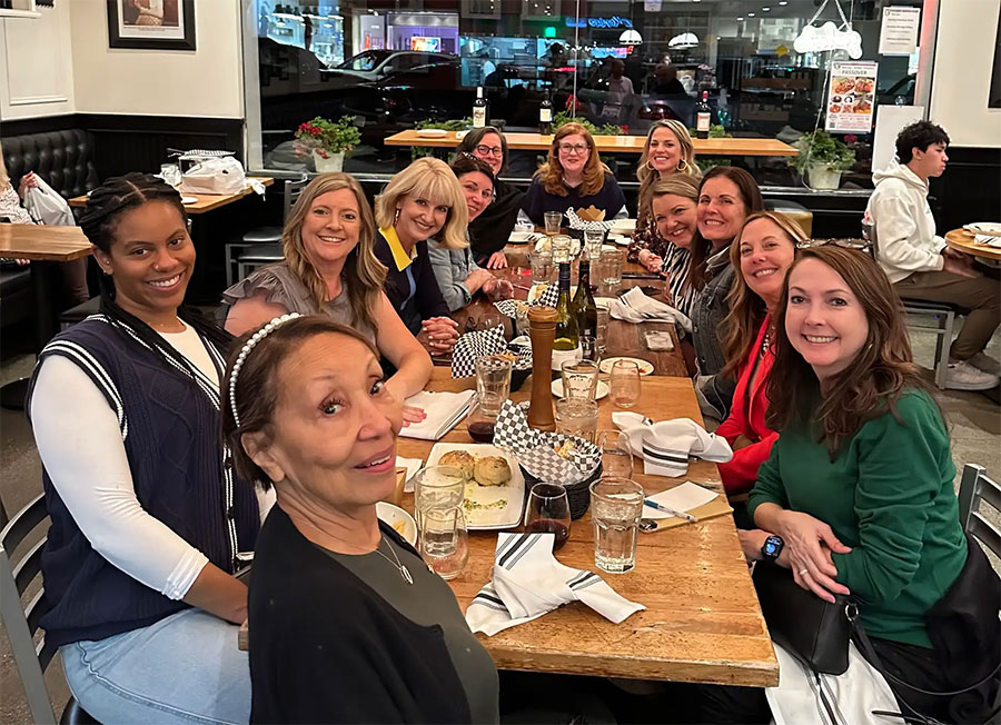 group of women dining at Maria's