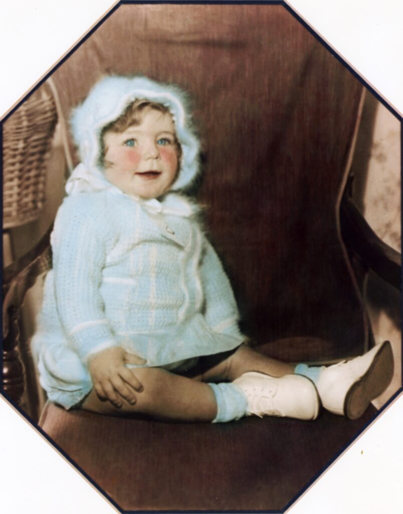 old photograph of a baby Maria